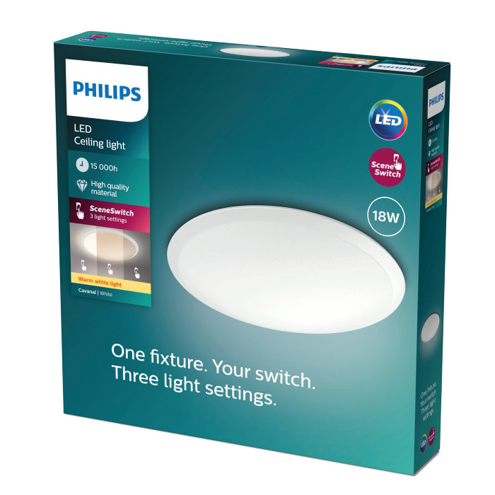 Plafond Cavanal 18W LED Ø35 cm Philips